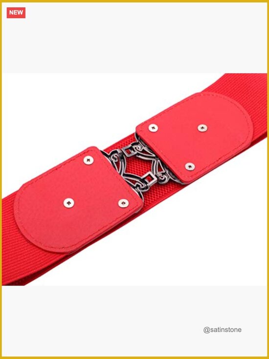 Vintage Wide Elastic Stretch Waist Belt Retro Cinch Belt